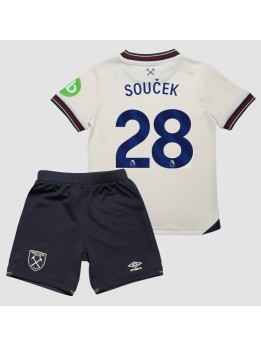 Billige West Ham United Tomas Soucek #28 Bortedraktsett Barn 2025-26 Kortermet (+ Korte bukser)
